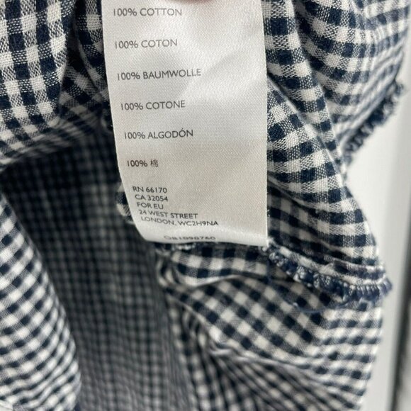 Anthropologie Pilcro Blouse Women's XS Black Plaid 3/4 Sleeves Rounded Hem Tunic - Picture 10 of 11